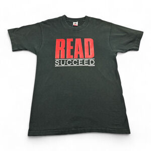 Vintage American Library Association Shirt Adult MEDIUM Black Read Succeed 90s